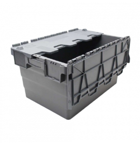 Organisateur en plastique L443 x P317 x H107 mm avec de grandes boîtes,  couvercle transparent