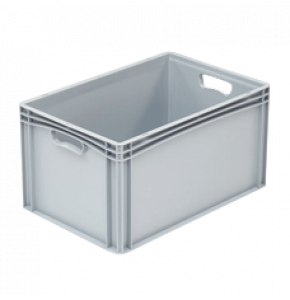 Bac de rangement plastique + couvercle 145L blanc haute résistance