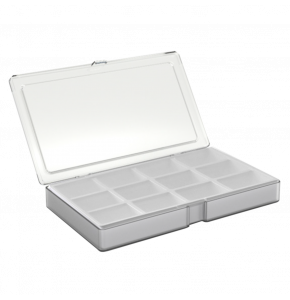 Plastic box with compartments