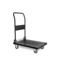 Trolley with folding handle