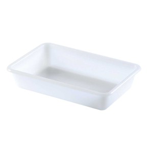 White flat tray - 345x230xH70 mm