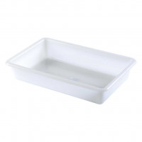 Flat rectangular polypropylene bin