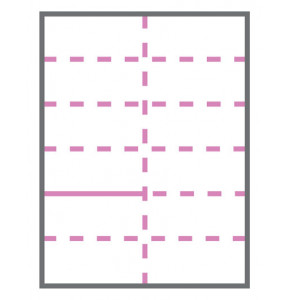 Séparation 1/2 transversale 2003 - Dim. 76 x 50 x 2 mm