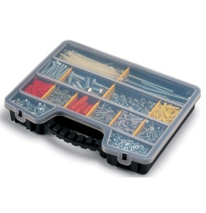 ORGANISER 16 noir - couvercle transparent