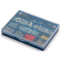 Storage box with blue bottom & transparent lid - MIX F2