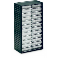 Visible storage cabinet W310 x D180 x H550 mm - 24 drawers WxH 138x37 mm