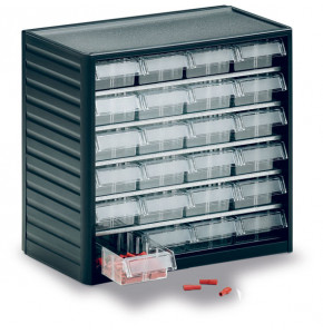 Armoire 310 x 180 x H290 mm - 24 tiroirs l.xH 69x37 mm