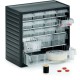 Visible storage cabinet W310 x D180 x H290 mm - 16 mixed drawers