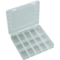 Compartmented plastic box PP 101/15 (15 compartments) - 165 x 112 x 31 mm