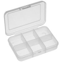 Compartmented plastic box PP 102/6 (6 compartments) - 91 x 66 x 21 mm