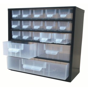 Bloc tiroir casier métal (18 tiroirs) BT18 - Dim. 310x150x290 mm