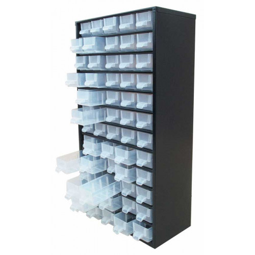 Bloc tiroir de rangement casier en métal noir (60 tiroirs) BT60