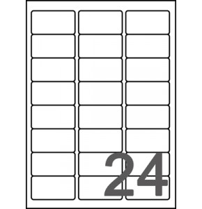 Set of 2400 PDA labels excluding GM pillbox - 63.5 x 33.9 mm 