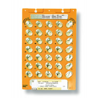 Pack of 10 plastic cards PHARMACARD 35 ORANGE