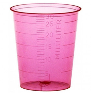 Red cup 30 ml - H41 mm - WITHOUT COVER