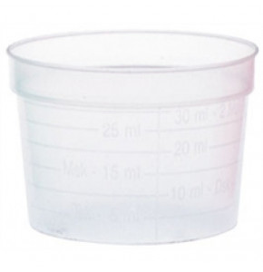 Transparent cup 30ml - H32 mm - WITHOUT COVER