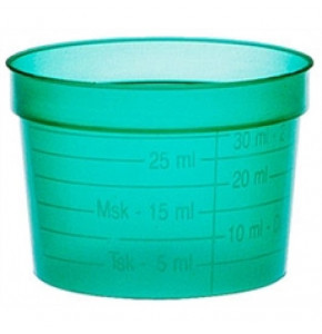 Green cup 30ml - H32 mm - WITHOUT COVER