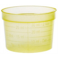 Gobelet jaune 30ml - H32 mm SANS COUVERCLE