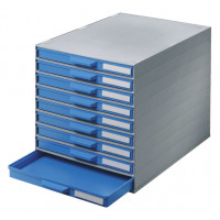 PM-A4 drawer-cabinet with 9 blue drawers