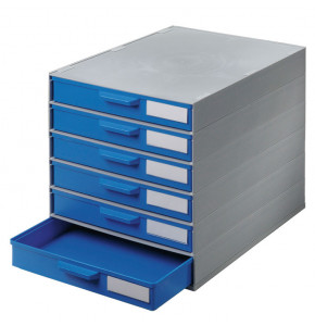 GM drawer-cabinet with 6 blue drawers