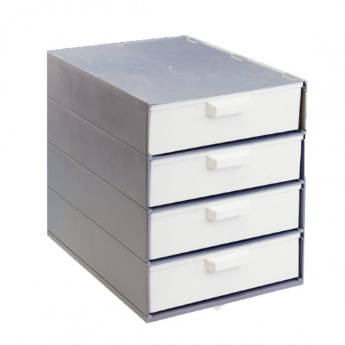 XM drawer-cabinet with 4 white drawers