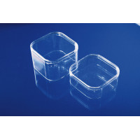 Clear rectangular polystyrene box - V3-12