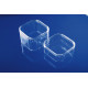 Clear rectangular polystyrene box - V3-12