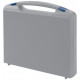 Grey plastic suitcase with blue locks - serie K2010