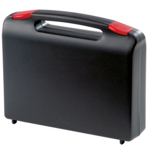 Black plastic suitcase with red locks - serie K2001