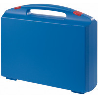 Blue plastic suitcase with red locks - serie K2003