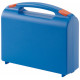 Blue plastic suitcase with red locks - serie K2004