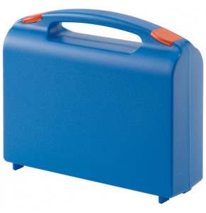 Blue plastic suitcase with red locks - serie K2010