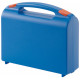 Blue plastic suitcase with red locks - serie K2010