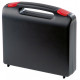 Black plastic suitcase with red locks - serie K2010