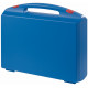 Blue plastic suitcase with red locks - serie K2012
