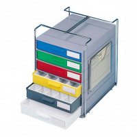Portable cabinet with chromium-plated frame for PMA4, GM, XM drawer cabinets