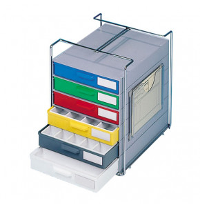 Portable cabinet with chromium-plated frame for PMA4, GM, XM drawer cabinets