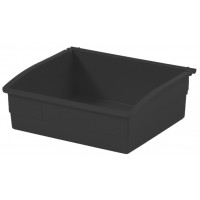 Black plastic storage tray - PL-16