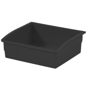 Black plastic storage tray - PL-16