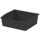Black plastic storage tray - PL-16