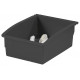 Black plastic storage tray - PL-18