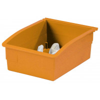 Orange plastic storage tray - PL-18