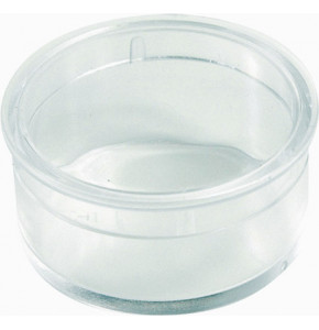 Boîte ronde V1-15 : base en polyst. cristal et couv. en PE cristal