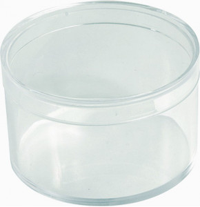 Boîte ronde V1-30 en polystyrène cristal