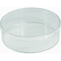 Transparent round box - Crystal Polystyrene - V1-42