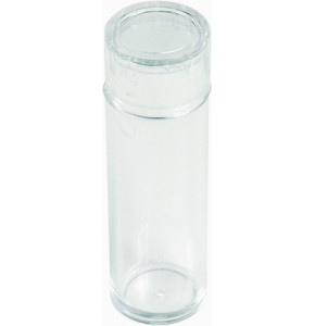 Boîte ronde V1-60 : base en polyst. cristal et couv. en PE naturel