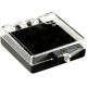 Plastic hinged box with transparent lid and black bottom - V5-1
