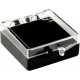 Plastic hinged box with transparent lid and black bottom - V5-2