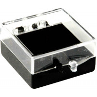 Plastic hinged box with transparent lid and black bottom - V5-3