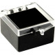 Plastic hinged box with transparent lid and black bottom - V5-4